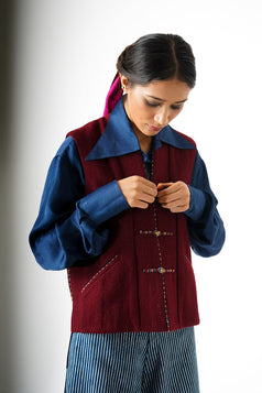 T-len Bundi - Indigo|Red Women