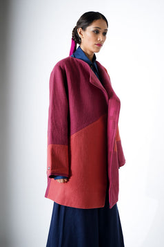 Zigsaw Jacket - crimson women