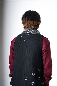 Patched Cowl Bundi - indigo men