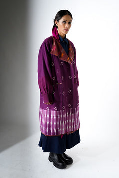 Markalak jacket - Vibrant tie-dye multi patch-work women