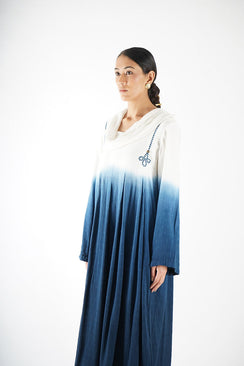 Pleated Cowl Dress