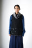 Patched Cowl Bundi - indigo women