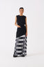 Checkered Skirt Black Check