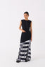 Chekered Skirt Co Ord Set Of 2 Black