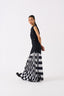 Chekered Skirt Co Ord Set Of 2 Black