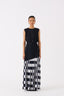Chekered Skirt Co Ord Set Of 2 Black