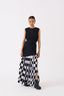 Chekered Skirt Co Ord Set Of 2 Black