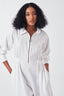 Collared Side Elastic Waist Jumpsuit