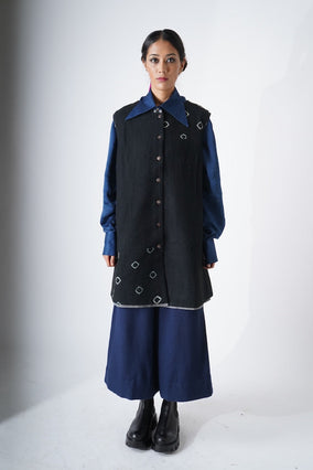 Dawa sleeveless jacket - black women