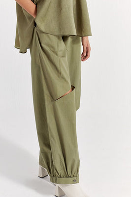 Diagonal Slit Bottom - Sap Green