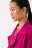 Emb Tie Jacket Co Ord Set Of 2 Fuschia