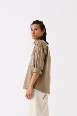 Embroidered Pocket Shirt Sage