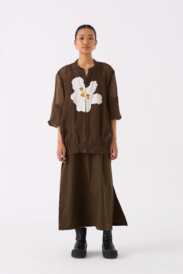 Floral Applique Bomber Jacket Co Ord Set Of 2 Hunter Green
