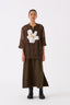 Floral Applique Bomber Jacket Co Ord Set Of 2 Hunter Green