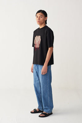 Floral Fringe Patch T- Shirt