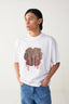 Floral Fringe Patch T- Shirt