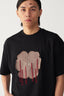 Floral Fringe Patch T- Shirt