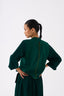 Floral Applique Top Set Of 2 Forest Green