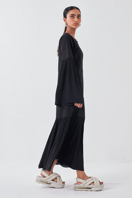 Frill Sleeve Drop Waist Dress