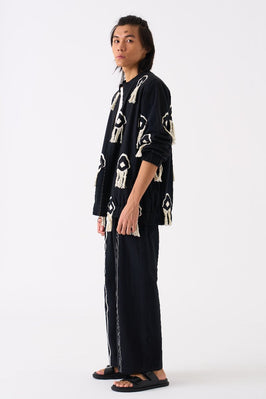 Fringe Bomber Jacket Black