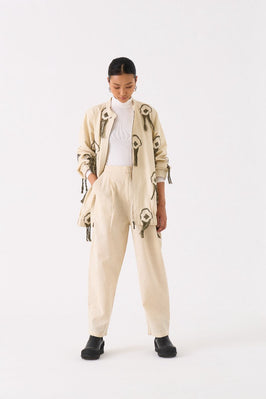 Fringe Bomber Jacket Co Ord Set Of 2 Ivory