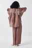 Fringe Pintuck Bat Sleeve Shirt Co-Ord (Set Of 2)