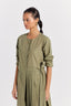 Front Pleat Jacket (Set Of 2) - Sap Green