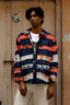 Ghalib Reversible Ikat Appliqué Shacket – Handcrafted, reversible, hand-embroidered on reclaimed linen.