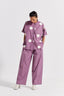 High Waist Pleated Pant - Lilac
