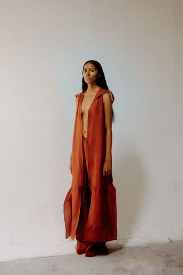 Moksh Silk Hooded Set