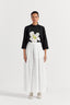 Inverted Box Pleat Bottom - White