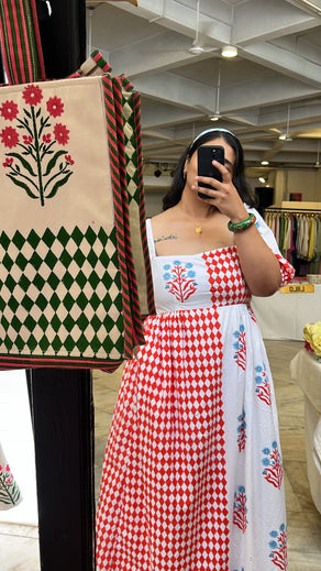 Jobner Dress Buta Checks