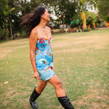 Kundalini Corset – serpent-print, waist-cinching, spiritually inspired.