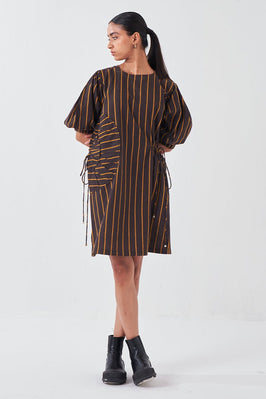 Multi-Drawstring Short Dress