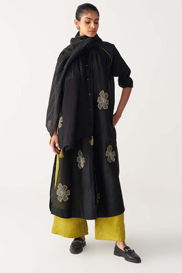 Panel Embroidered Scarf