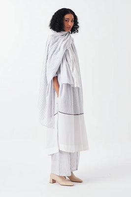 Panel Gather Neck Shirt Co-Ord (Set Of 2)