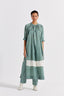 Panel Gather Neck Shirt Co-Ord (Set Of 2) - Jade
