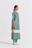 Panel Gather Neck Shirt Co-Ord (Set Of 2) - Jade