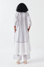 Panel Gather Neck Shirt White