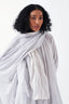 Panel Gather Neck Shirt White