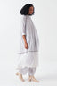 Panel Gather Neck Shirt White