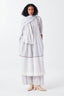 Panel Gather Neck Shirt White