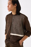 Panelled Embroidered Detail Shirt Hunter Green