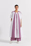 Panelled Jacket - White And Lilac