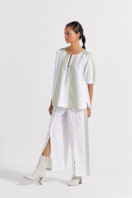 Panelled Top Co-Ord (Set Of 2) - White