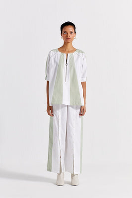 Panelled Top Co-Ord (Set Of 2) - White