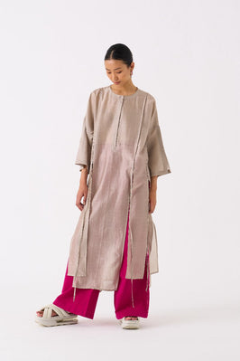 Panelled Tunic Co Ord Ash Grey