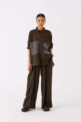 Patch Pocket Shirt Co Ord Set Of 2 Hunter Green