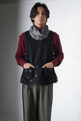 Patched Cowl Bundi - black men