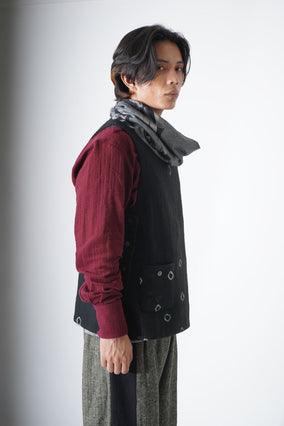 Patched Cowl Bundi - black men